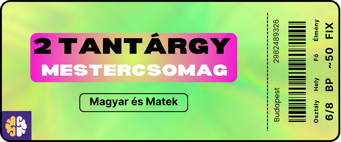 Mestercsomag bombázó 2 tantárgy